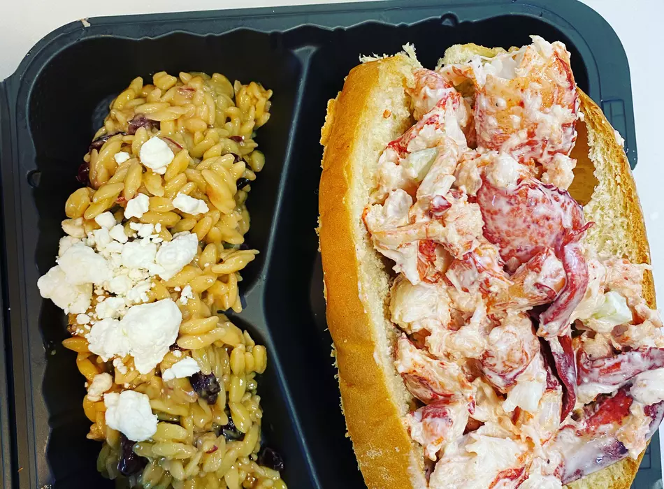 New England Style Lobster Roll with our Orzo Pasta Salad