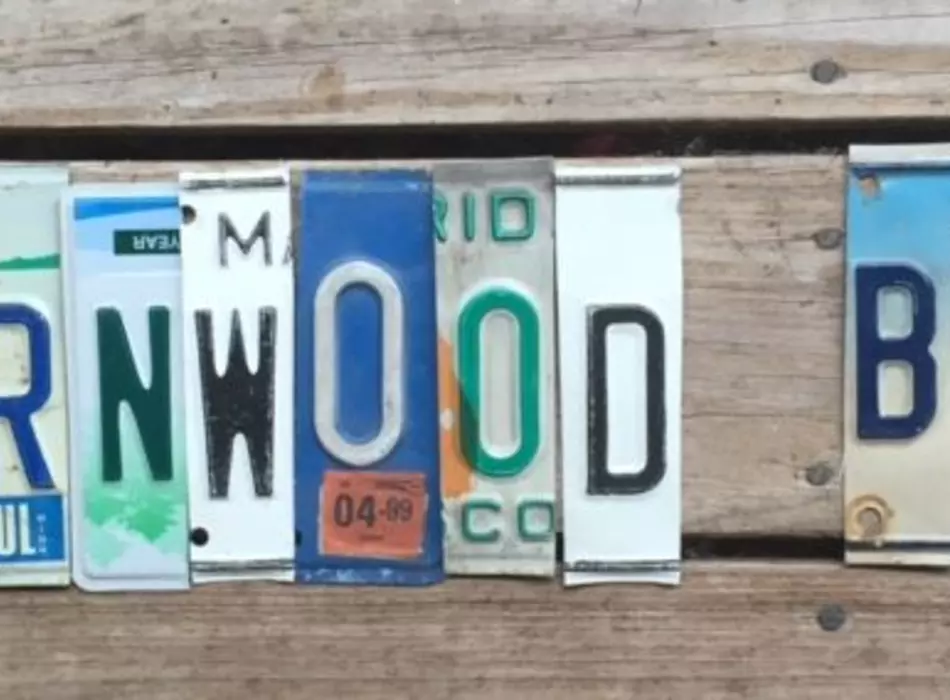 Barnwood License Plate