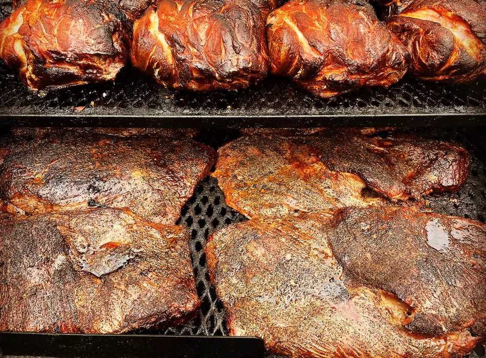 Pork Shoulders and Beef Briskets