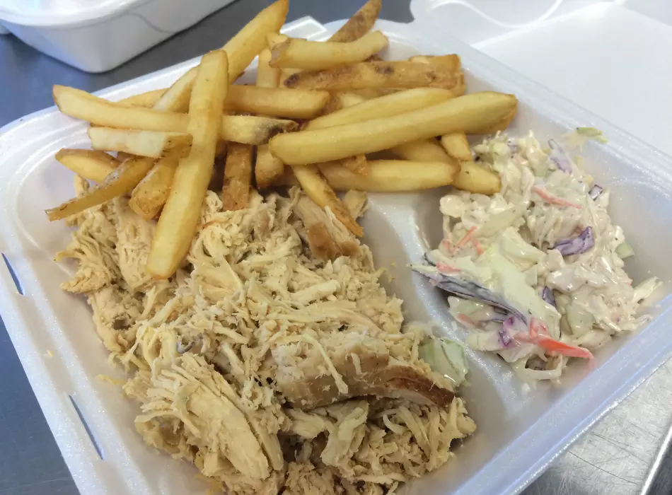 Chicken Plate with Fries and Slaw