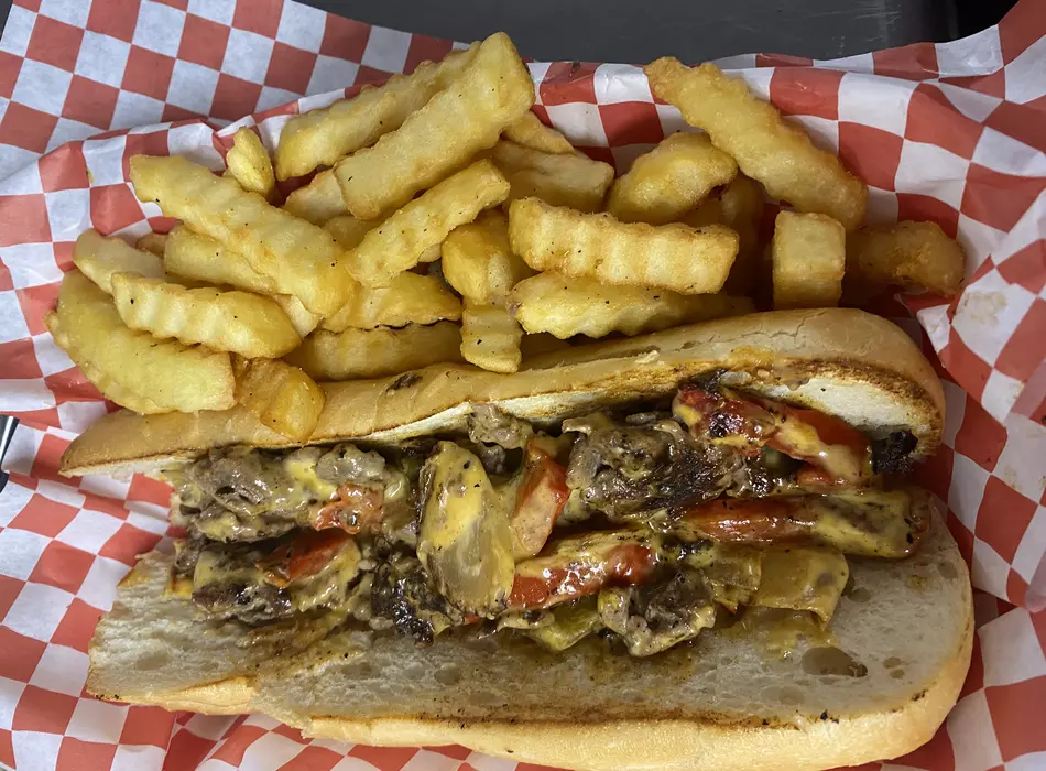 Philly Cheese Steak Onions & Peppers w/ Fries