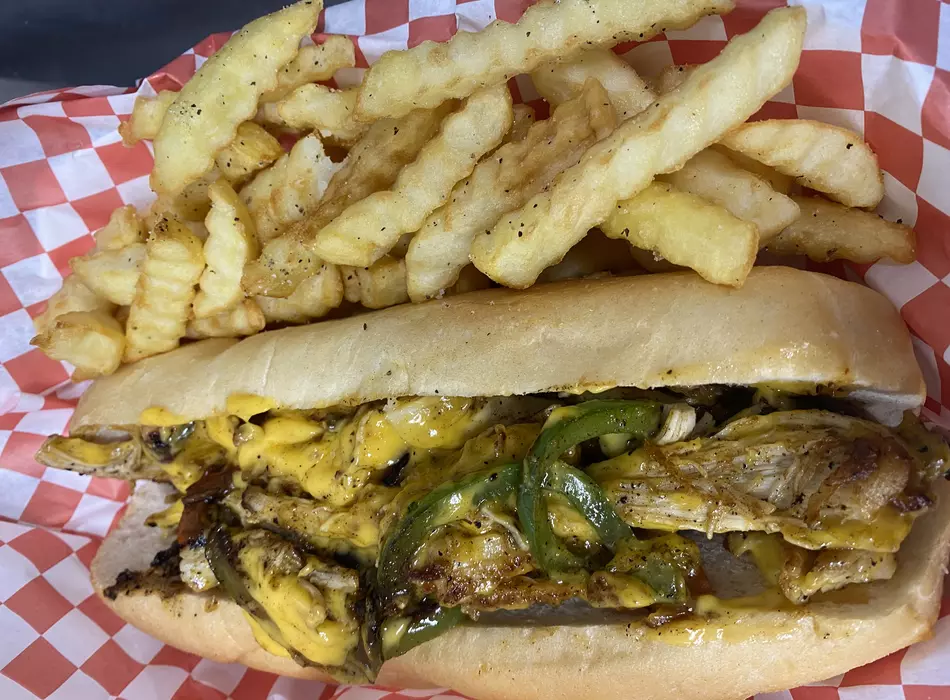 Chicken Cheese Steak Onions & Peppers w/ Fries