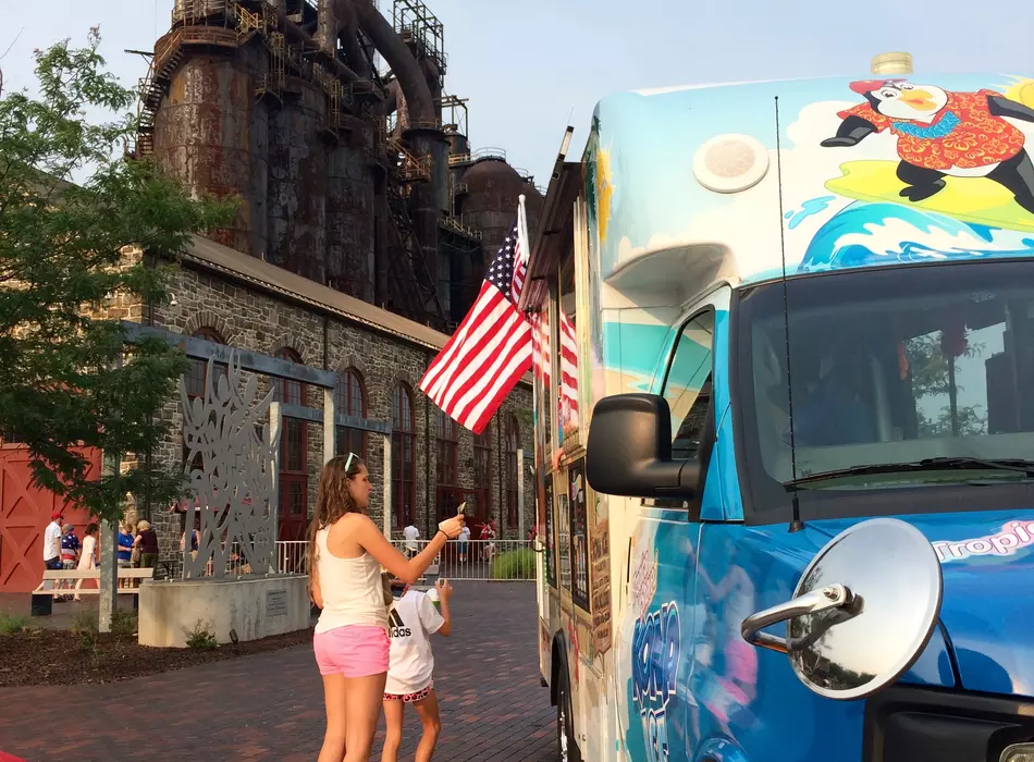 Kona Ice at Steel Stacks and Arts Quest venue in Bethlehem, PA