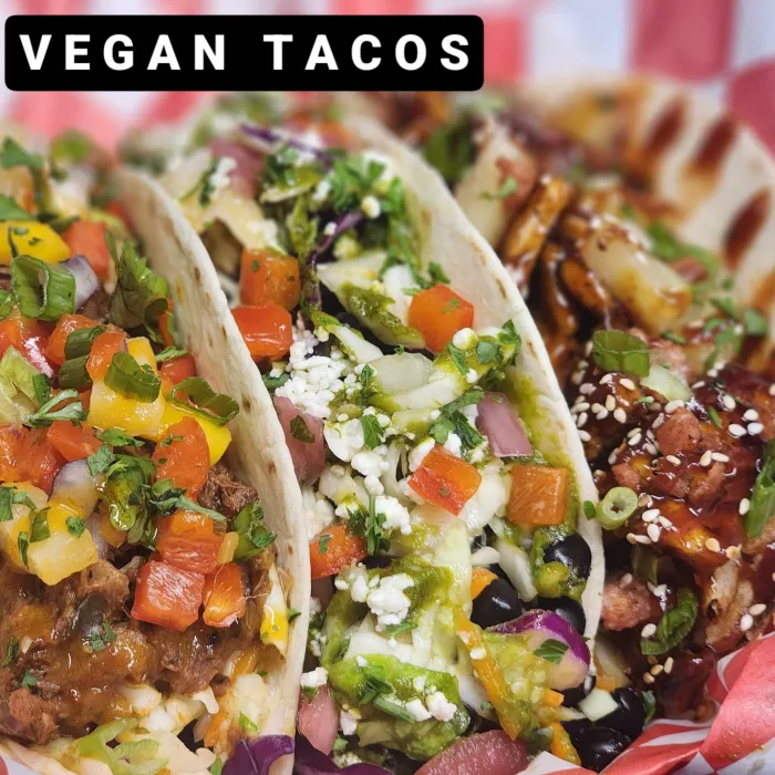 Vegan tacos: Jackfruit and Tofu
