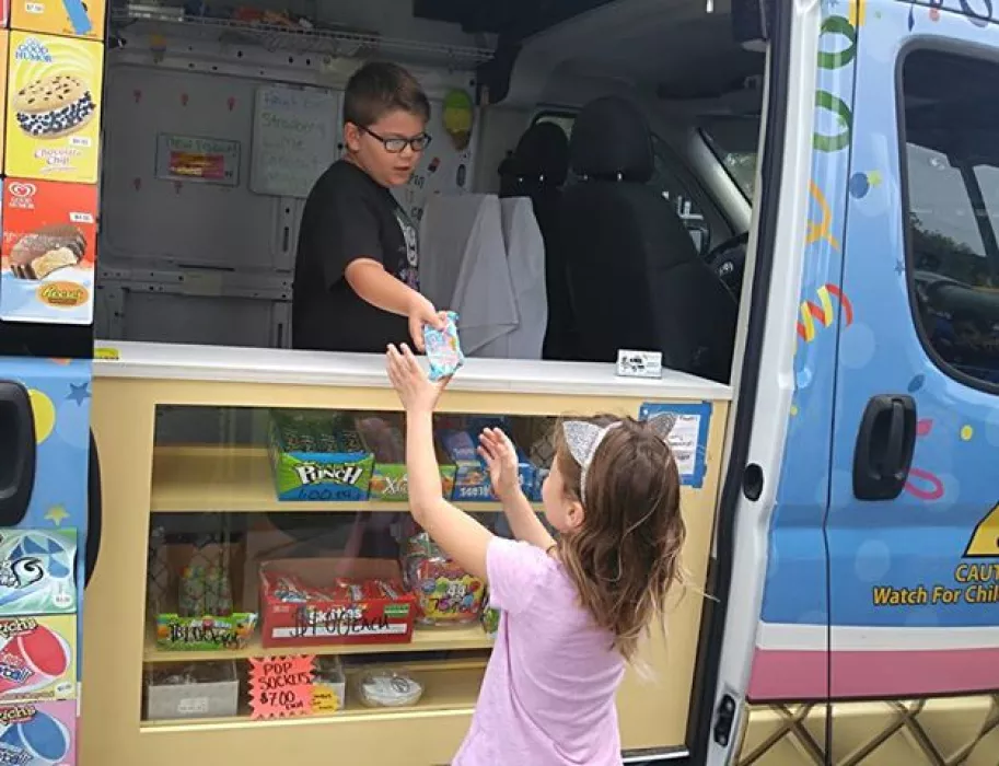 Have us for your birthday and you can come on the truck!