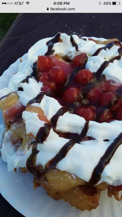 funnel cakes with a variety of options