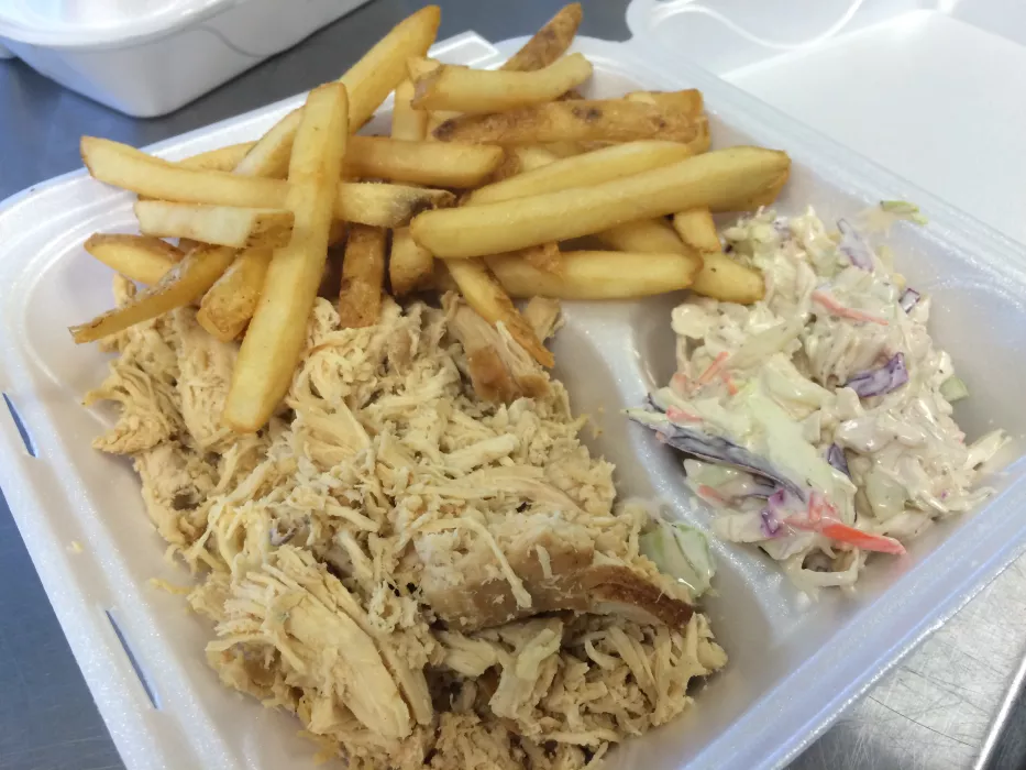 Chicken Plate with Fries and Slaw