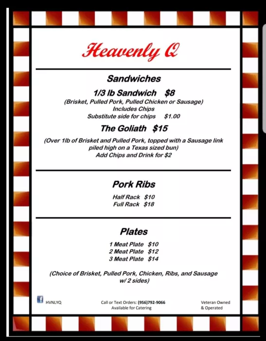 Heavenly Q Menu