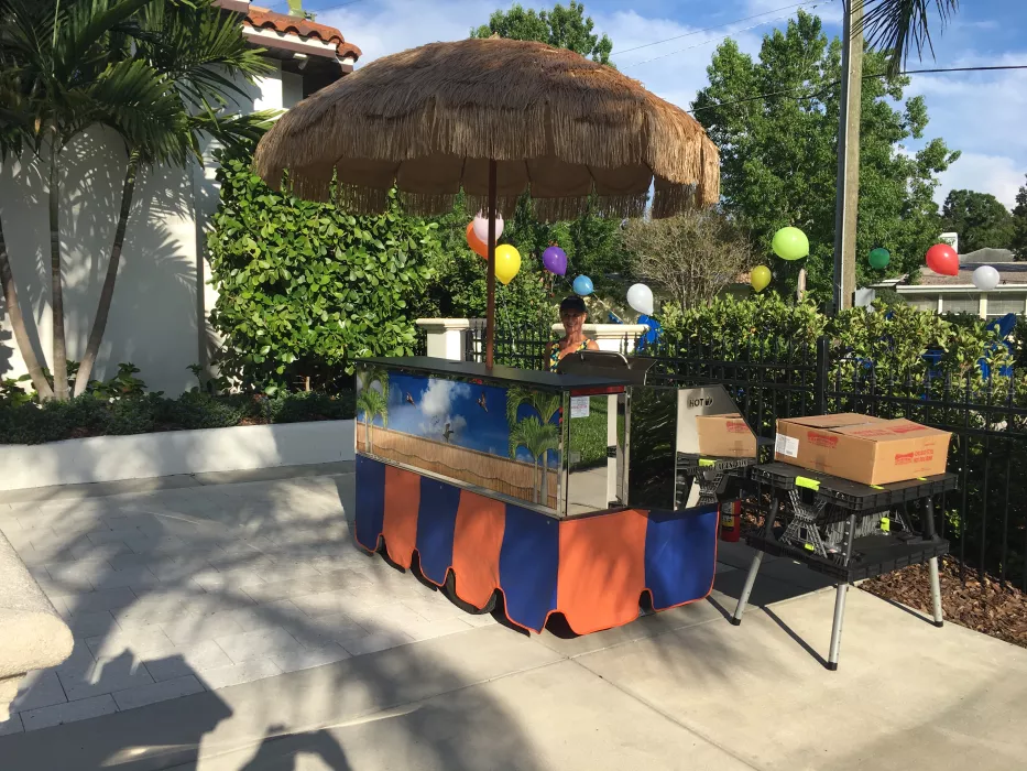 CHICDOGGIE SERVING A BIRTHDAY PARTY DAVIS ISLAND