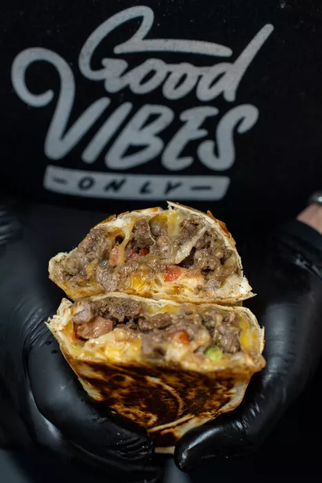 Raging Bull Street Tacos Bullrito!