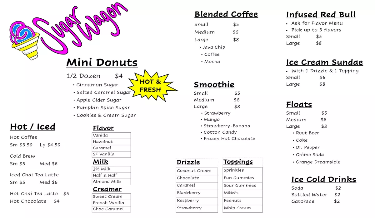 Spring / Fall Menu