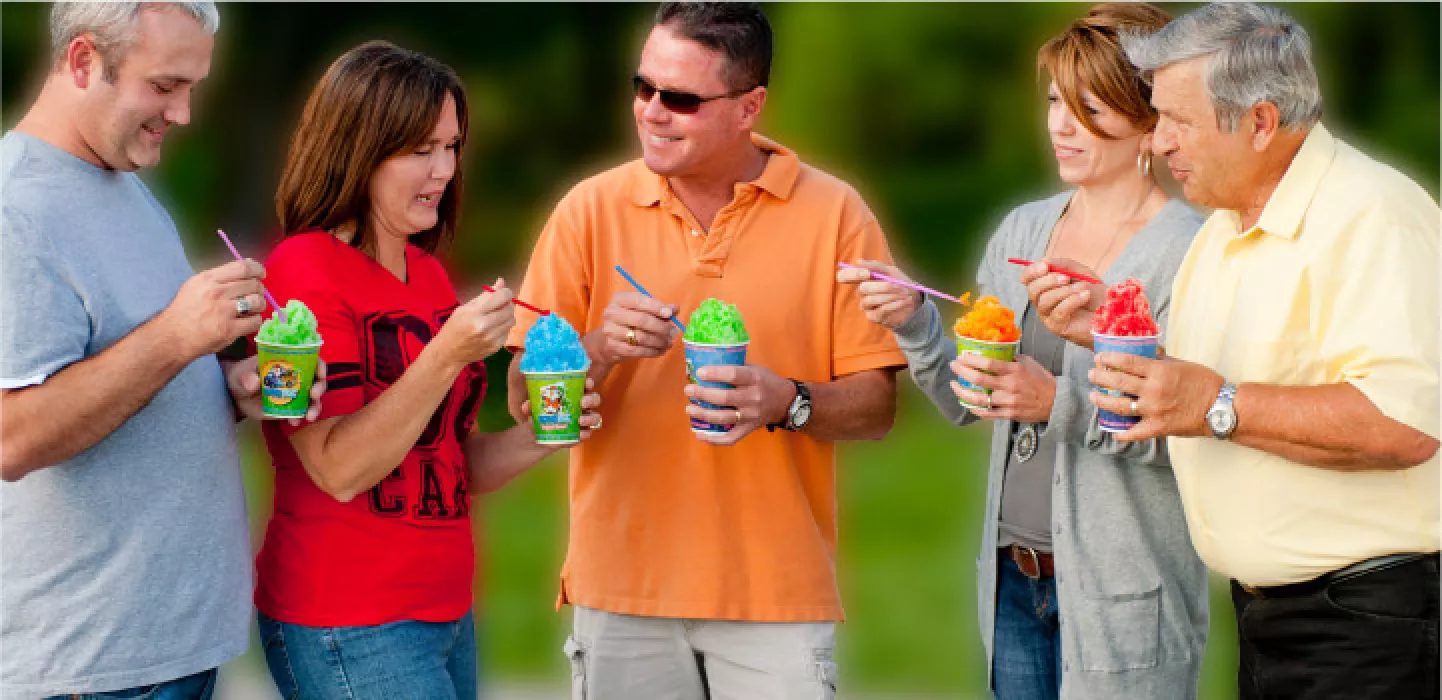 We do every kind of corporate event you could possibly imagine - employee appreciation days, company picnics, a random afternoon break - you name it, we’ll be there! We’ll pull right up to your workplace and serve some of the finest shaved ice around - you can’t beat that!  We have our very own Flavorwave, where they can put as much of as many flavors as they want on their shaved ice OR we have custom flavors inside - there are hundreds of flavor combinations available! It’s a great break in the work day